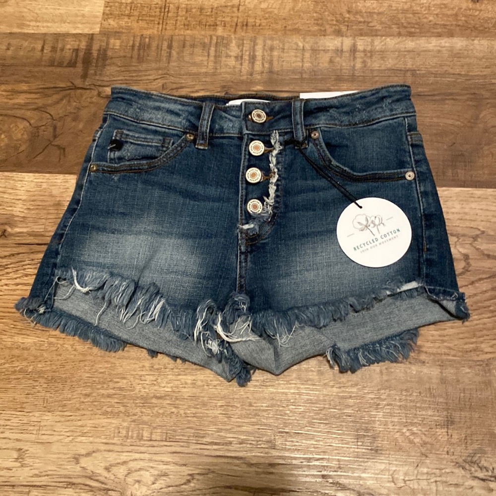 KanCan High Rise Denim Shorts Small NWT
